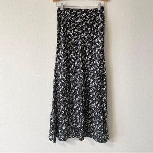 Floral Black and White Women's Skirt